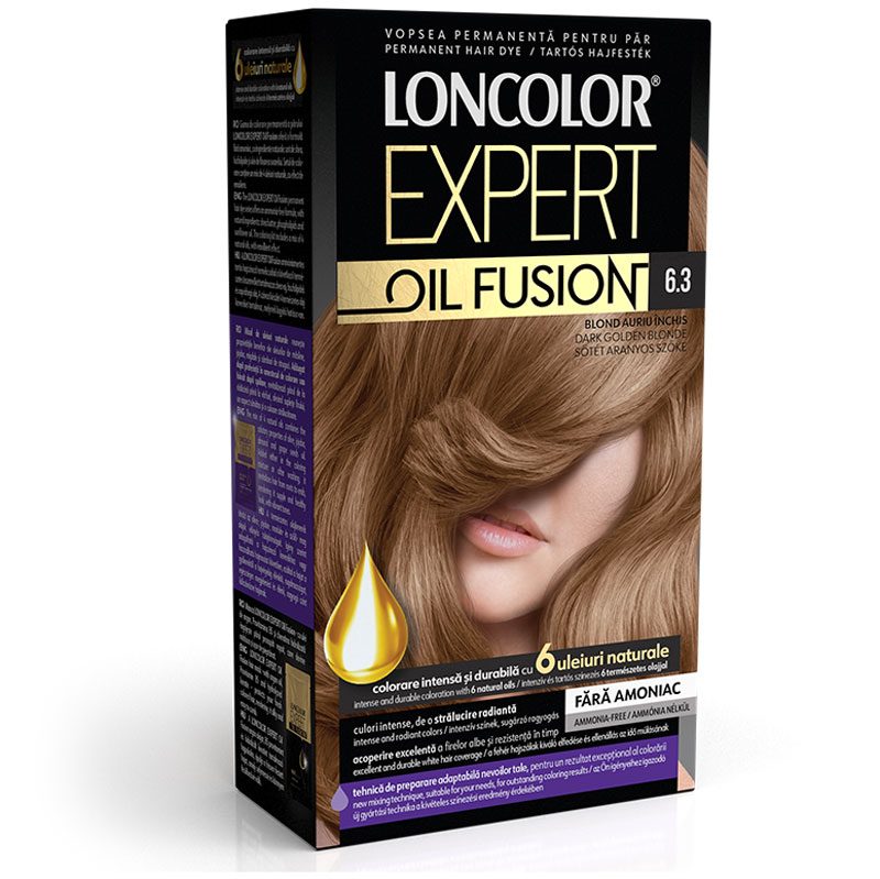 Vopsea pentru Par, Loncolor Expert Oil Fusion, 6.3 Blond Auriu Inchis