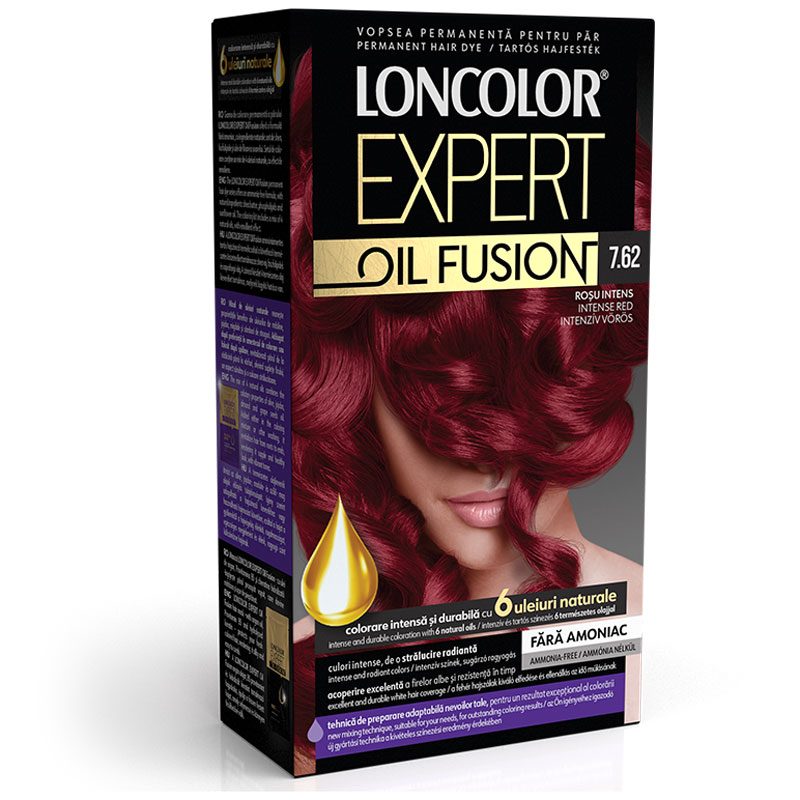 Vopsea pentru Par, Loncolor Expert Oil Fusion, 7.62 Rosu Intens