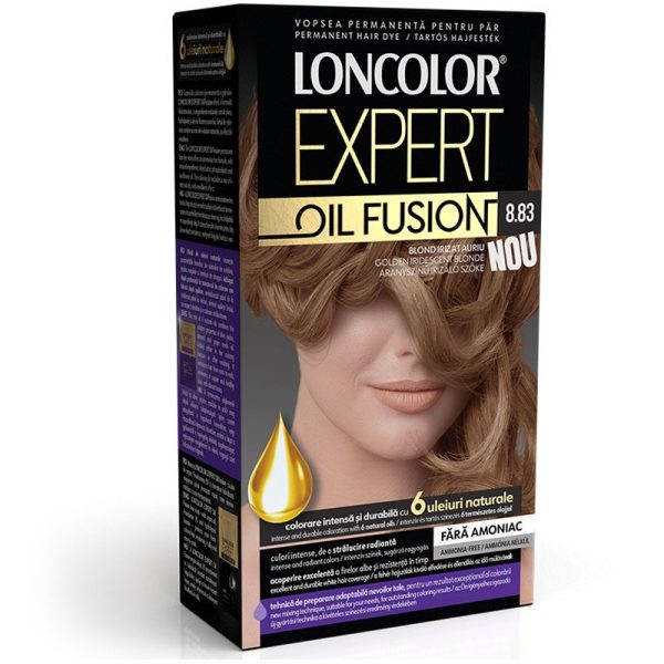 Vopsea pentru Par, Loncolor Expert Oil Fusion, 8.83 Blond Irizat Auriu
