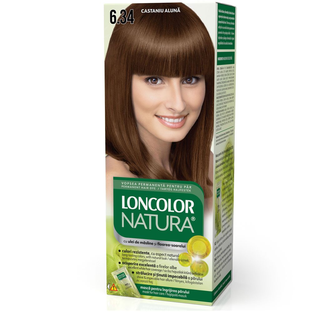 Vopsea pentru Par, Loncolor Natura, 6/34 Castaniu Aluna