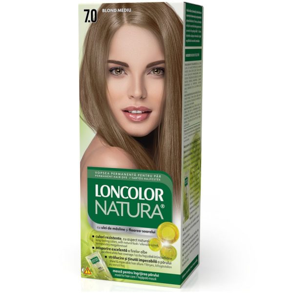 Vopsea pentru Par, Loncolor Natura, 7/0 Blond Mediu