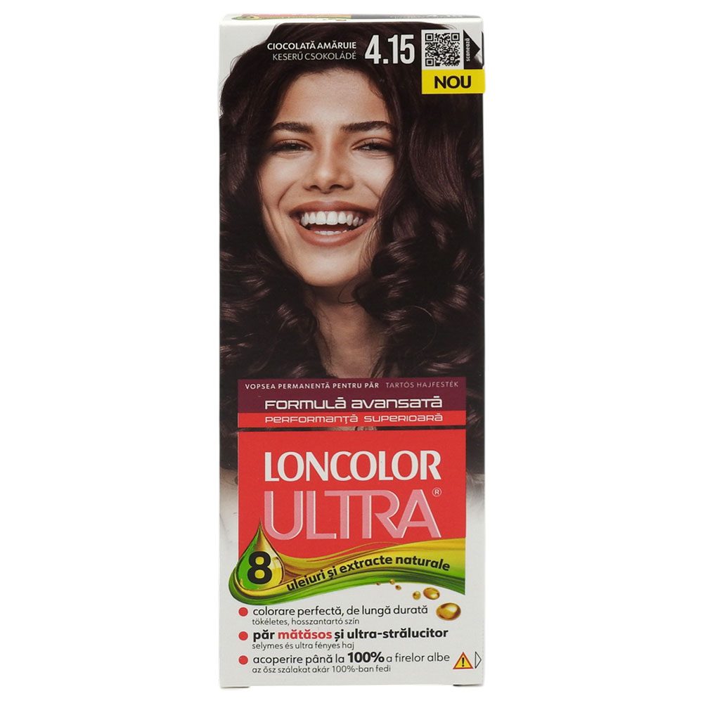 Vopsea pentru Par, Loncolor Ultra, 4/15 Ciocolata Amaruie