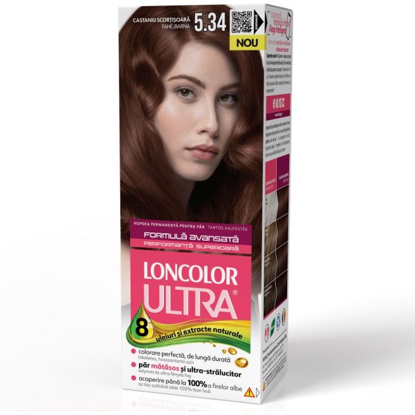 Vopsea pentru Par, Loncolor Ultra, 5/34 Castaniu Scortisoara