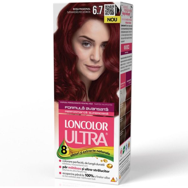 Vopsea pentru Par, Loncolor Ultra, 6/7 Rosu Pasional