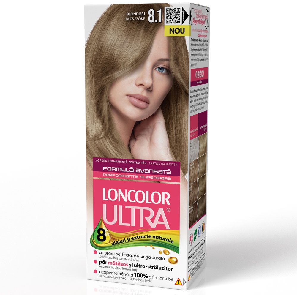 Vopsea pentru Par, Loncolor Ultra, 8/1 Blond Bej