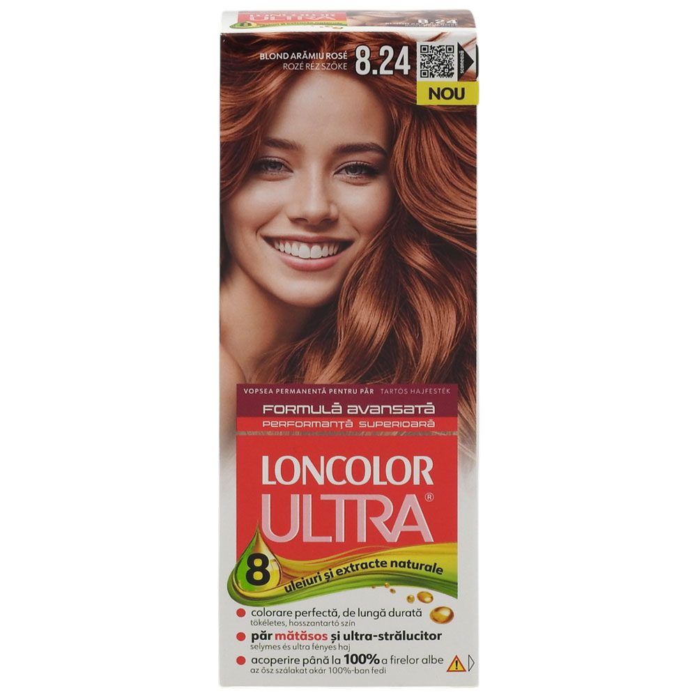 Vopsea pentru Par, Loncolor Ultra, 8/24 Blond Aramiu Rose