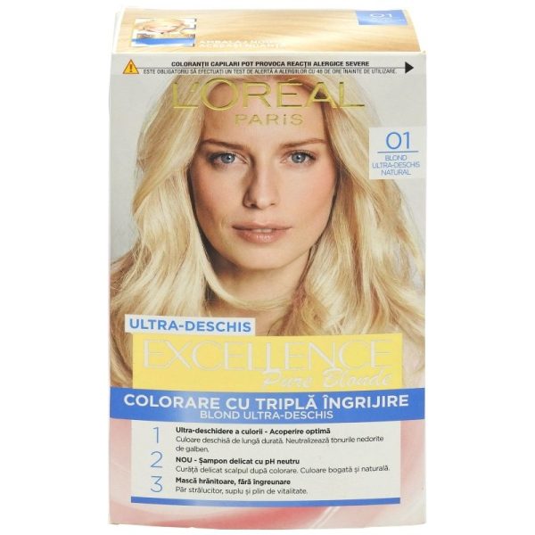 Vopsea pentru Par, Loreal Excellence Creme, 0.1 Lightest Natural Blonde
