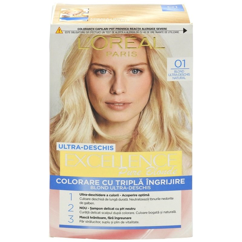 Vopsea pentru Par, Loreal Excellence Creme, 0.1 Lightest Natural Blonde