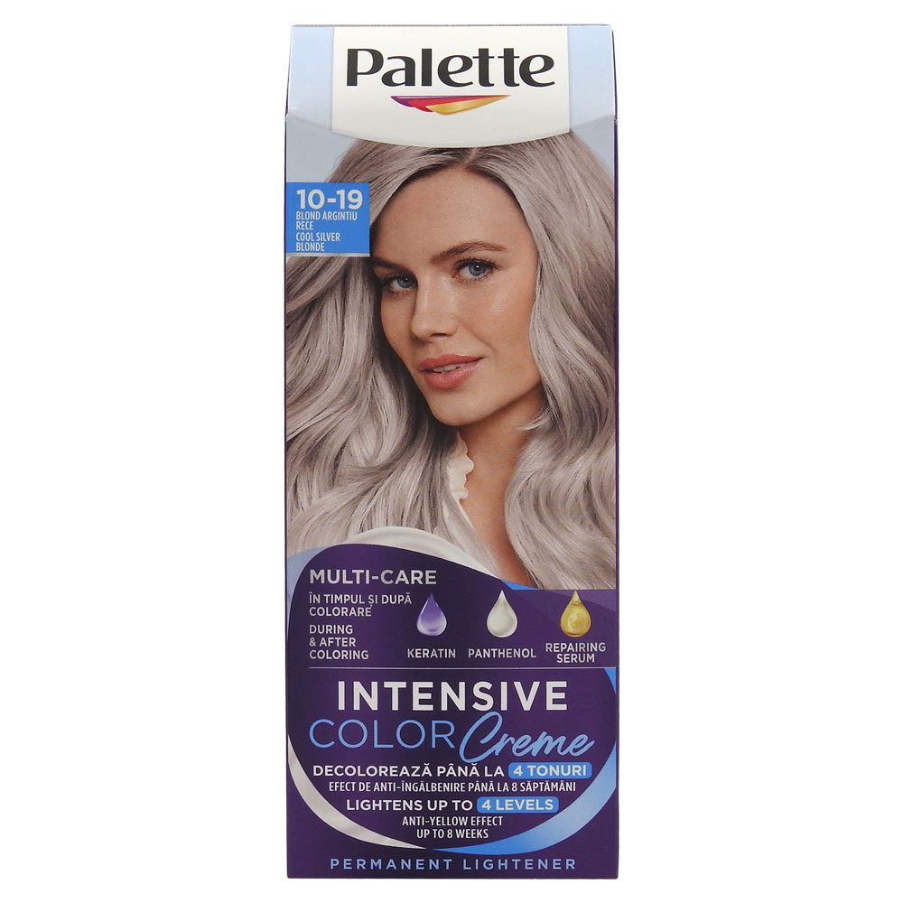 Vopsea pentru Par, Palette Icc, 10-19 Blond Argintiu Rece
