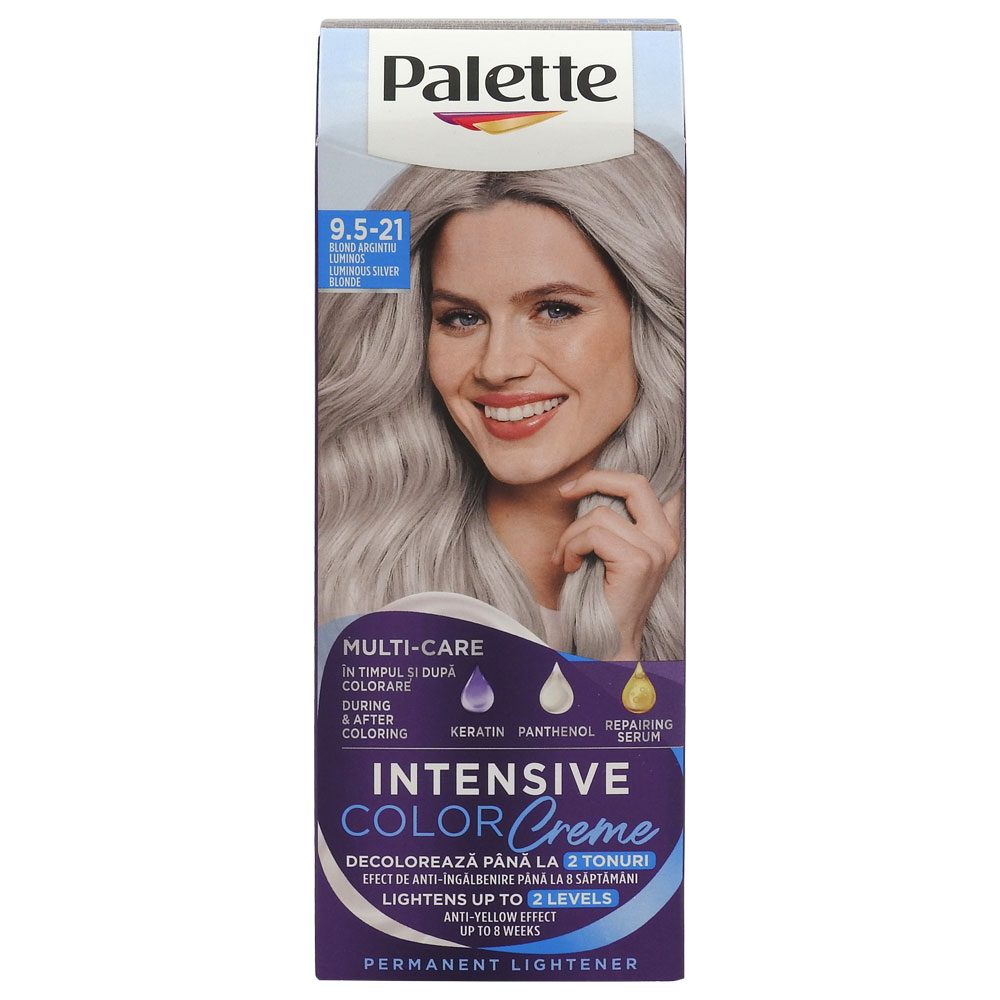 Vopsea pentru Par, Palette Icc, 9.5-21 Blond Argintiu Luminos