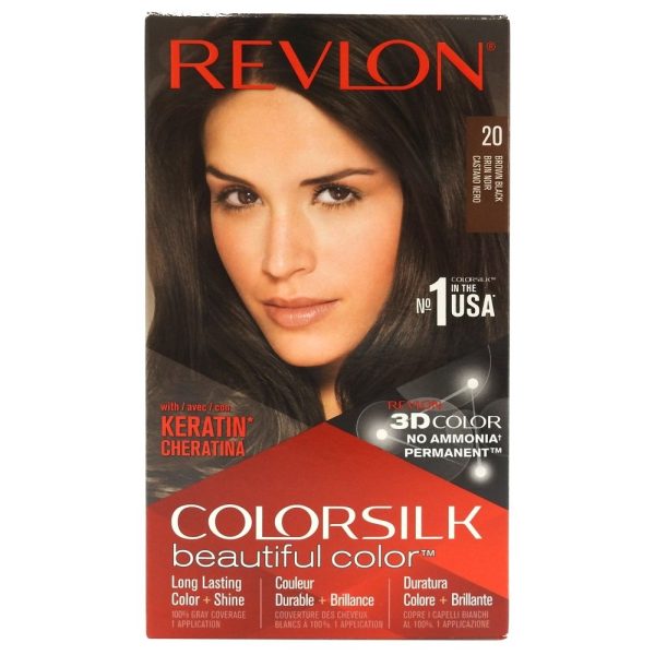 Vopsea pentru Par, Revlon Color Silk, 20 Brown Black