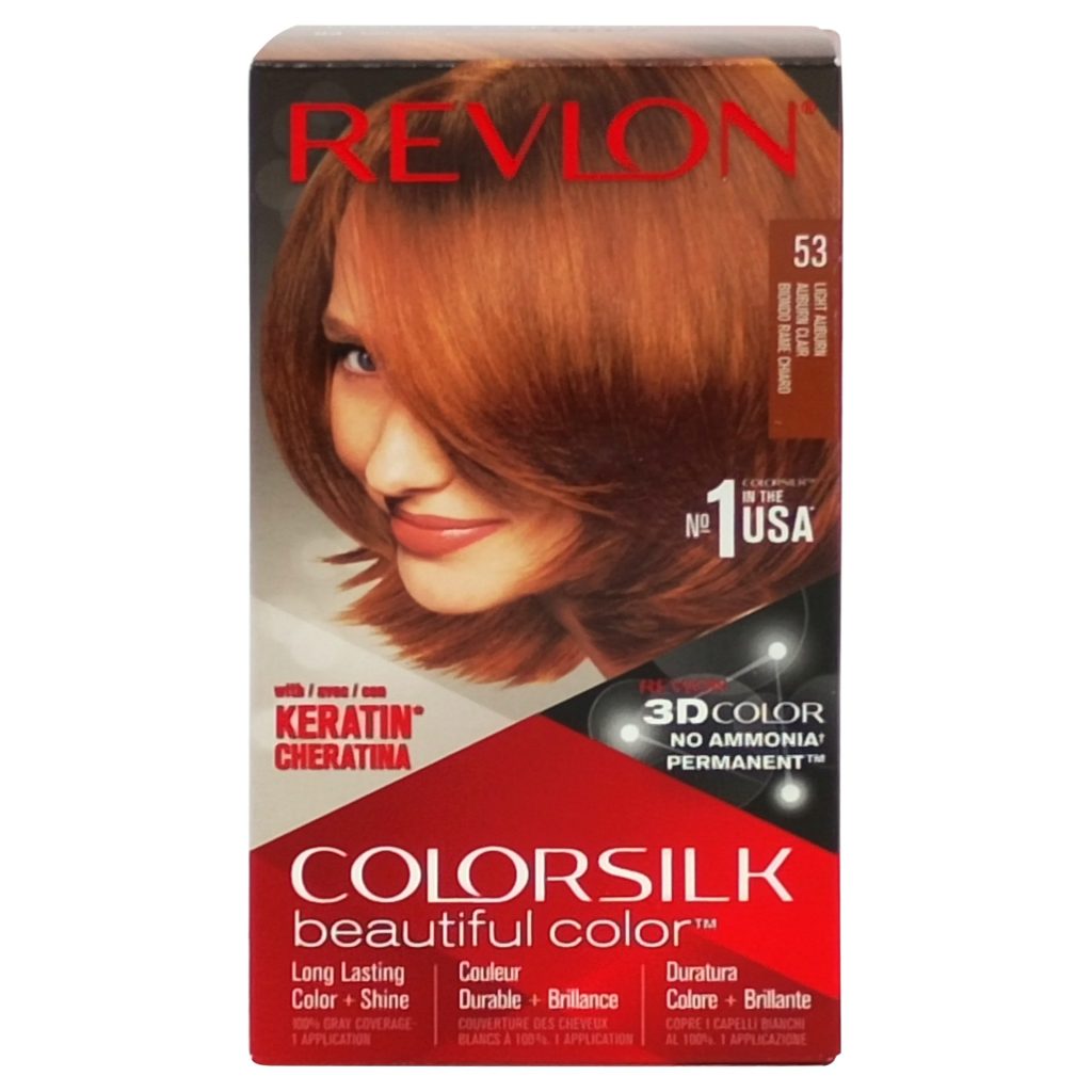Vopsea pentru Par, Revlon Color Silk, nr 53, Light Auburn, Formula fara Amoniac, Durabila cu Stralucire intensa.