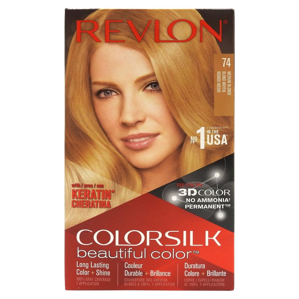 Vopsea pentru Par, Revlon Color Silk, 74 Medium Blonde