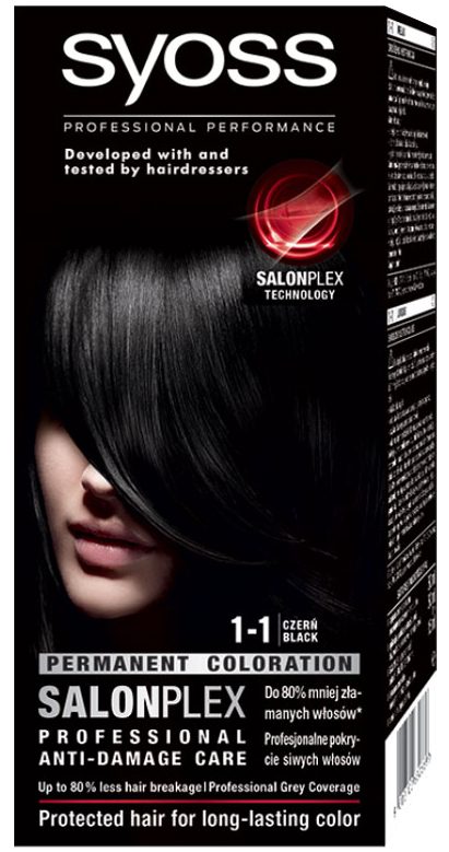 Vopsea pentru Par, Syoss Professional, 1-1 Negru