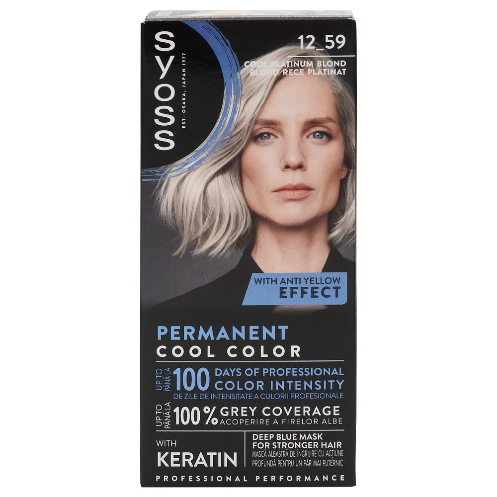 Vopsea pentru Par, Syoss Professional, 12-59 Platinum Blond