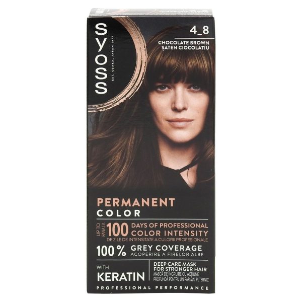 Vopsea pentru Par, Syoss Professional, 4-8 Saten Ciocolatiu