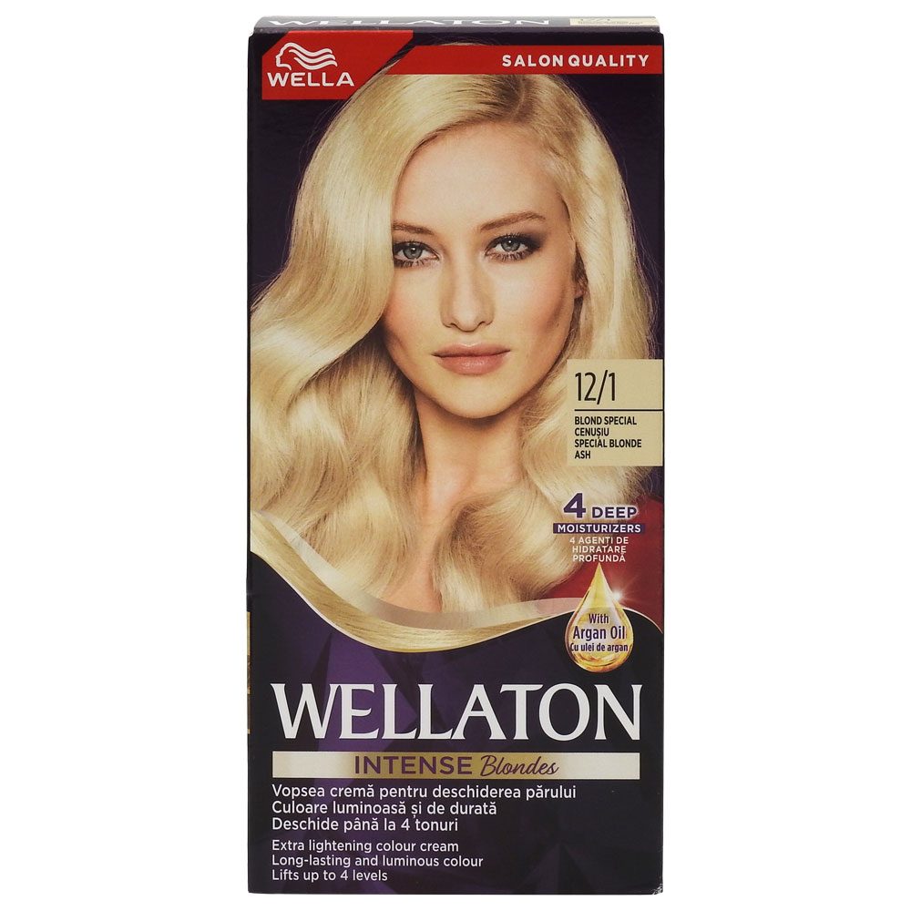 Vopsea pentru Par, Wellaton, 12/1 Ash Blond
