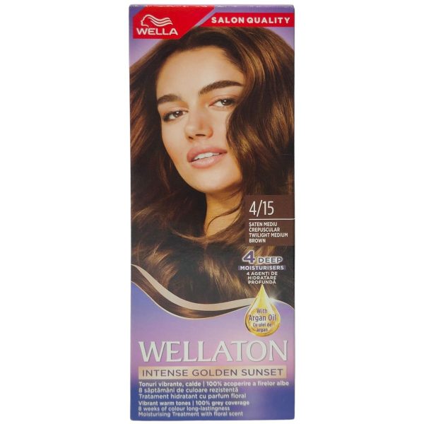 Vopsea pentru Par, Wellaton, 4/15 Medium Brown